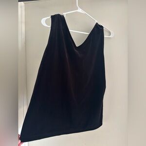 Elegant Black Velvet Sleeveless Top